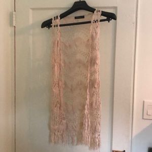 NWOT Cream Colored Crotchet Vest from Harajuku